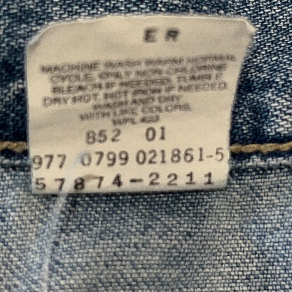 Vintage 90's LEVI'S L2 Baggy Wide Leg High Rise Big Pocket Skater Jeans Jr. 7 - Picture 15 of 16